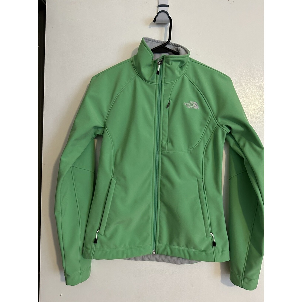 NORTH FACE Women's Bright Green Apex Softshell Full Zip Lined Jacket X-Small